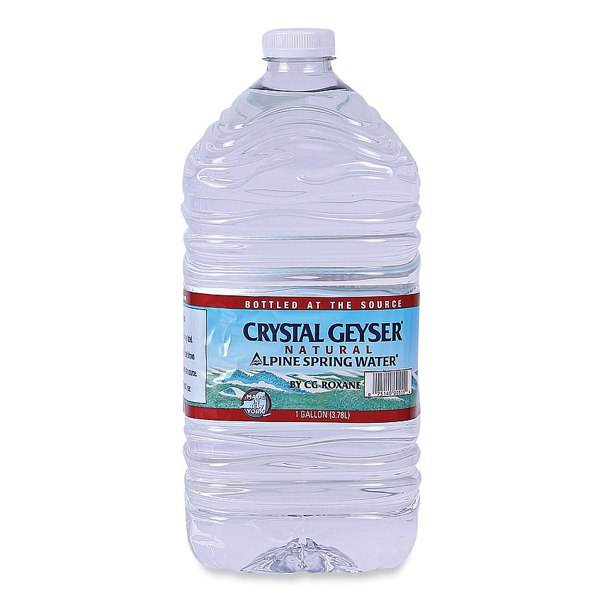 Crystal Geyser Alpine Spring Water, 1 Gal Bottle, 6/Carton (CGW12514CT)