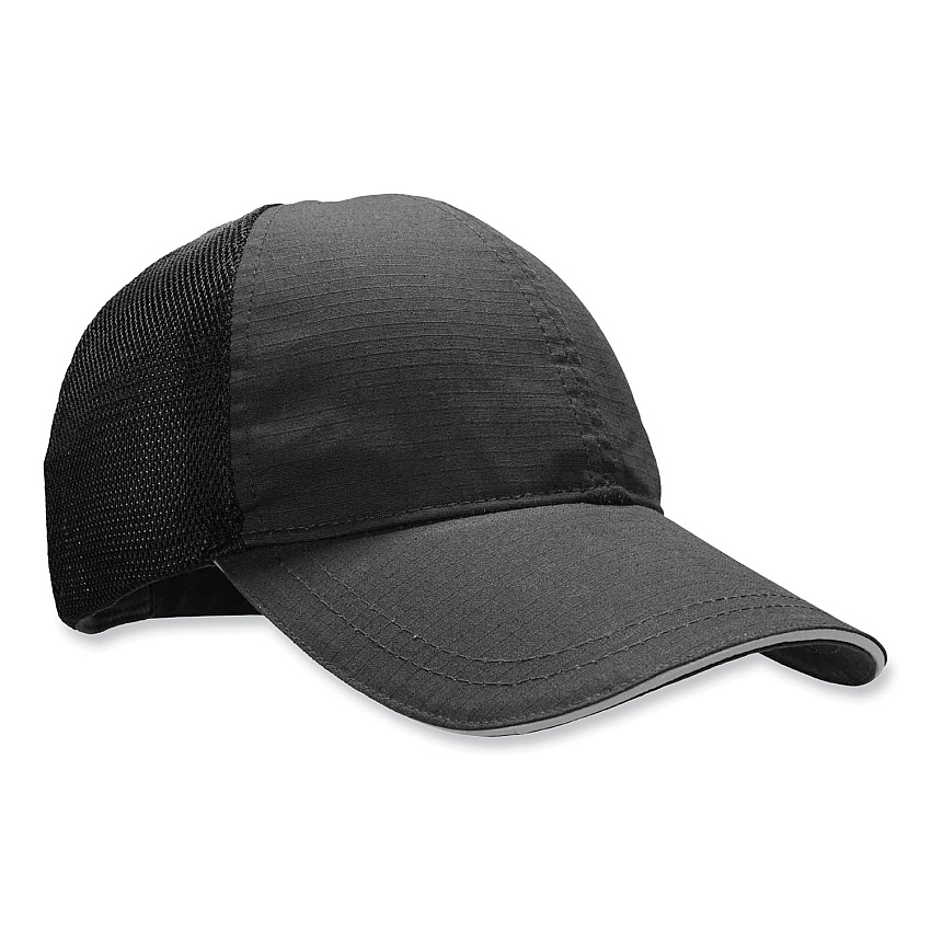 ergodyne Skullerz 8946 Baseball Cap, Cotton/Polyester, One Size Fits Most, Black (EGO23400)