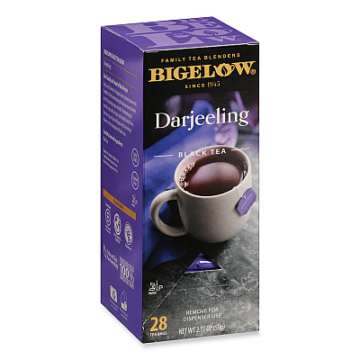 Bigelow Darjeeling Black Tea Bags, 0.08 Tea Bag, 28/Box (BTCRCB003491)