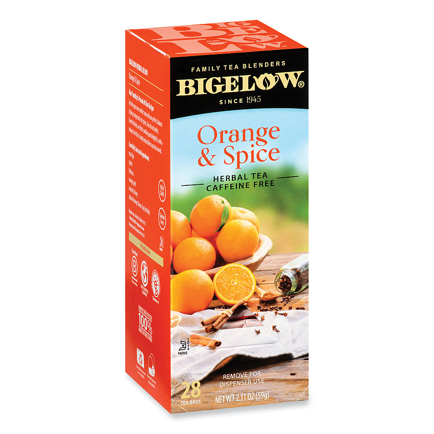Bigelow Orange and Spice Herbal Tea, 28/Box (BTC10398)