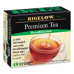 Bigelow Single Flavor Tea, Decaffeinated Black, 48 Bags/Box (BTC00356)