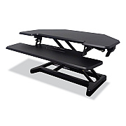 Victor Height Adjustable Corner Standing Desk with Keyboard Tray, 36 x 20 x 0 to 20, Black (VCTDCX650)