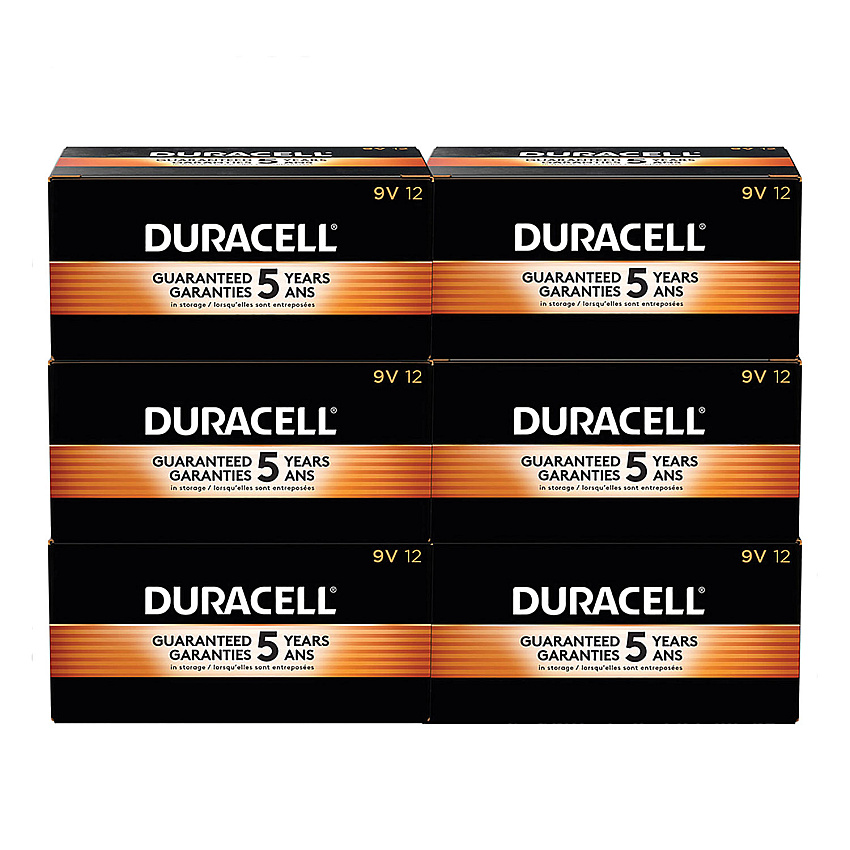 Duracell CopperTop Alkaline 9V Batteries, 72/Carton (DURMN1604CT)