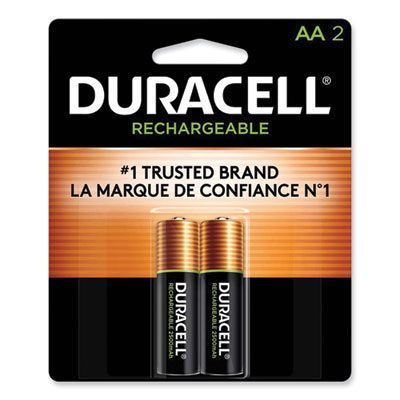 Duracell Rechargeable StayCharged NiMH Batteries, AA, 2/Pack (DURNLAA2BCD)