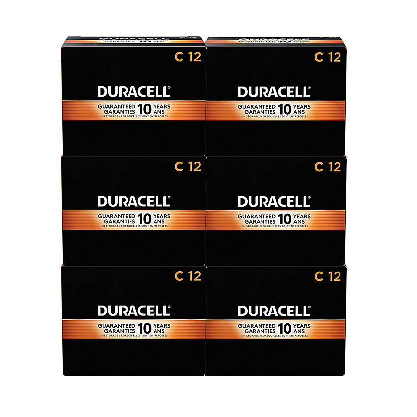 Duracell CopperTop Alkaline C Batteries, 72/Carton (DURMN1400)