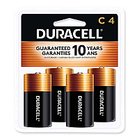 Duracell CopperTop Alkaline C Batteries, 4/Pack (DURMN1400R4ZX17)