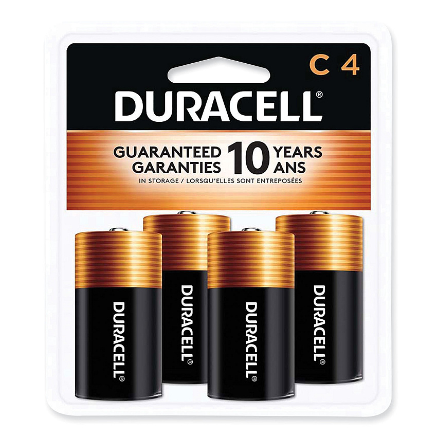 Duracell CopperTop Alkaline C Batteries, 4/Pack (DURMN1400R4ZX17)