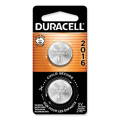 Duracell Lithium Coin Batteries With Bitterant, 2016, 2/Pack (DURDL2016B2PK)