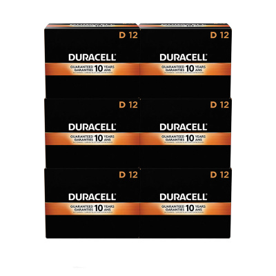 Duracell CopperTop Alkaline D Batteries, 72/Carton (MN1300BKD)