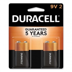 Duracell CopperTop Alkaline 9V Batteries, 2/Pack (MN1604B2Z)