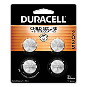 Duracell Lithium Coin Batteries With Bitterant, 2025, 4/Pack (DURDL2025B4PK)