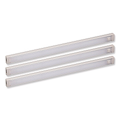 BLACK+DECKER LED Dimmable Under Counter Lighting with Motion Sensor and Magnetic Option Three-Bar Kit, 0.78"w x 12"d x 0.39"h, Gray (LEDUC123DK)
