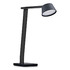 BLACK+DECKER PureOptics Verve Designer Series LED Desk Lamp with Wireless Charging, 17.32" High, Black (LED2200QIBK)