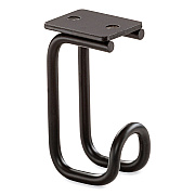 Safco Table Hooks, 1.25 x 1.75 x 3.25, Black, 6/Pack (SAF2254BL)