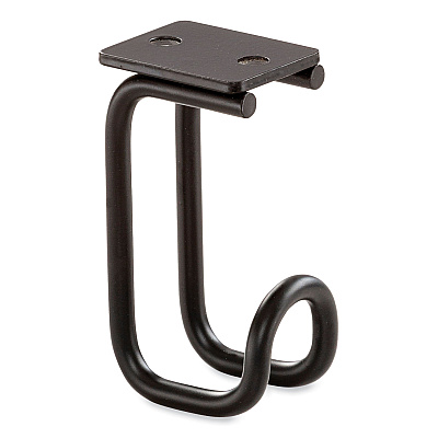 Safco Table Hooks, 1.25 x 1.75 x 3.25, Black, 6/Pack (SAF2254BL)