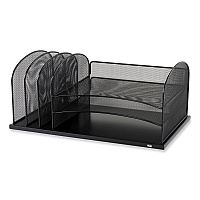 Safco Powered Onyx Three Horizontal and Three Upright Sections, Letter Size Files, 19.5 x 11.5 x 8.25 (SAF3231BL)