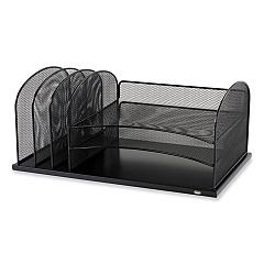 Safco Powered Onyx Three Horizontal and Three Upright Sections, Letter Size Files, 19.5 x 11.5 x 8.25 (SAF3231BL)