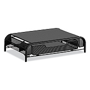 Safco Powered Onyx Monitor Stand, 18.25" x 11.75" x 4.5", Black (SAF3230BL)