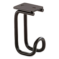 Safco Table Hooks, 1.25 x 1.75 x 3.25, Black, 24/Pack (SAF2255BL)