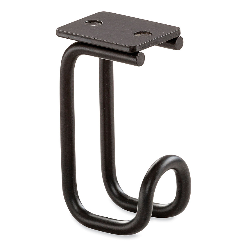 Safco Table Hooks, 1.25 x 1.75 x 3.25, Black, 24/Pack (SAF2255BL)