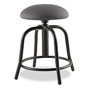 NPS 6800 Series Height Adjustable Fabric Seat Stool, Supports Up to 300 lb, 18" to 25" Seat Height, Charcoal Seat/Black Base (NPS6820S10)