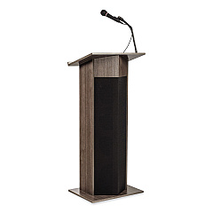 Oklahoma Sound Power Plus Lectern, 22 x 17 x 46, Ribbonwood (NPS111PLSRW)