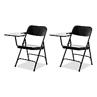 NPS 5200 Series Right-Side Tablet-Arm Folding Chair, Supports 480 lb, 17.25" Seat Height, Black, 2/Carton (NPS5210R)