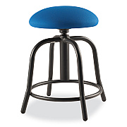 NPS 6800 Series Height Adjustable Fabric Padded Seat Stool, Support 300 lb, 18" to 25" Seat Height, Cobalt Blue Seat/Black Base (NPS6825S10)