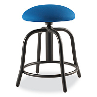 NPS 6800 Series Height Adjustable Fabric Padded Seat Stool, Support 300 lb, 18" to 25" Seat Height, Cobalt Blue Seat/Black Base (NPS6825S10)