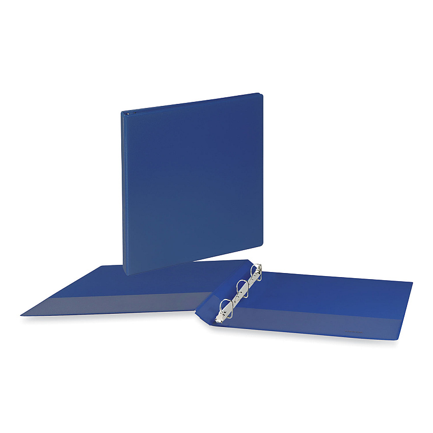 Universal Slant D-Ring View Binder, 3 Rings, 1.5" Capacity, 11 x 8.5, Navy Blue (UNV20718)