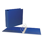 Universal Slant D-Ring View Binder, 3 Rings, 3" Capacity, 11 x 8.5, Navy Blue (UNV20754)