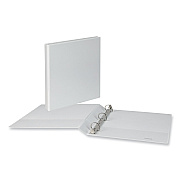 Universal Slant D-Ring View Binder, 3 Rings, 1" Capacity, 11 x 8.5, White, 12/Carton (UNV207421PK)