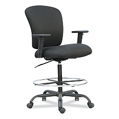 Alera Mota Series Big and Tall Stool, Supports Up to 450 lb, 28.74" to 32.67" Seat Height, Black (ALEMT4610)