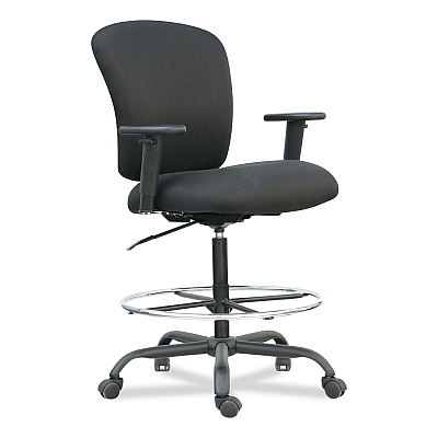 Alera Mota Series Big and Tall Stool, Supports Up to 450 lb, 28.74" to 32.67" Seat Height, Black (ALEMT4610)