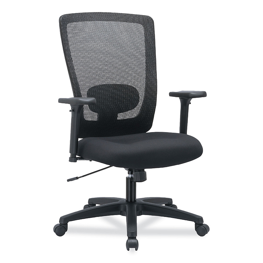 Alera Envy Series Mesh High-Back Swivel/Tilt Chair, Supports Up to 250 lb, 16.88" to 21.5" Seat Height, Black (ALENV41B14)