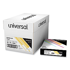 Universal Deluxe Colored Paper, 20 lb Bond Weight, 8.5 x 11, Goldenrod, 500 Sheets/Ream, 10 Reams/Carton (UNV11205CT)