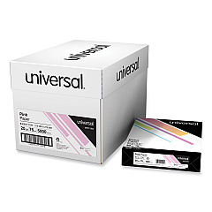 Universal Deluxe Colored Paper, 20 lb Bond Weight, 8.5 x 11, Pink, 500 Sheets/Ream, 10 Reams/Carton (UNV11204CT)