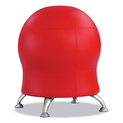 Safco Zenergy Ball Chair, Backless, Supports Up to 250 lb, Red Vinyl (SAF4751RV)