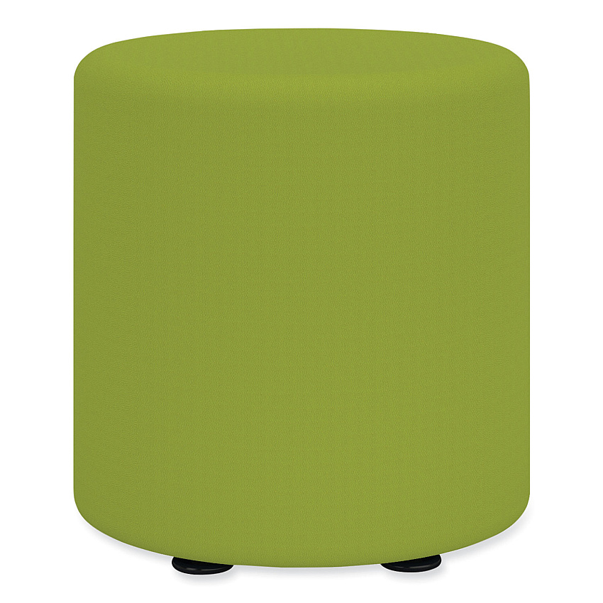 Safco Learn Cylinder Vinyl Ottoman, 15" dia x 18"h, Green (SAF8122GV)