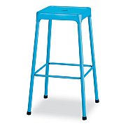 Safco Steel Bar Stool, Backless, Supports Up to 275 lb, 29" Seat Height, Baby Blue Seat, Baby Blue Base (SAF6606BU)
