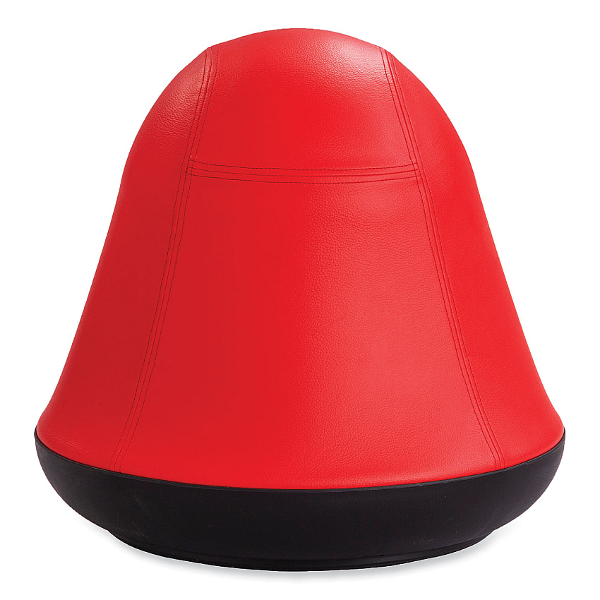 Safco Runtz Swivel Ball Chair, Backless, Supports Up to 250 lb, Red Vinyl (SAF4761RV)
