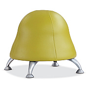 Safco Runtz Ball Chair, Backless, Supports Up to 250 lb, Green Vinyl Seat, Silver Base (SAF4756GV)