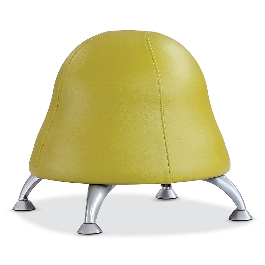 Safco Runtz Ball Chair, Backless, Supports Up to 250 lb, Green Vinyl Seat, Silver Base (SAF4756GV)