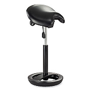 Safco Twixt Extended-Height Saddle Seat Stool, Backless, Supports Up to 300 lb, 22.9" to 32.7" Seat Height, Black Seat (SAF3006BV)