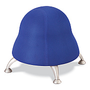 Safco Runtz Ball Chair, Backless, Supports Up to 250 lb, Blue Fabric Seat, Silver Base (SAF4755BU)