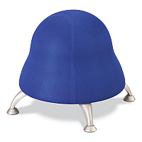 Safco Runtz Ball Chair, Backless, Supports Up to 250 lb, Blue Fabric Seat, Silver Base (SAF4755BU)