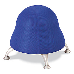 Safco Runtz Ball Chair, Backless, Supports Up to 250 lb, Blue Fabric Seat, Silver Base (SAF4755BU)