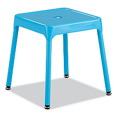 Safco Steel Guest Stool, Backless, Supports Up to 275 lb, 15" to 15.5" Seat Height, Baby Blue Seat, Baby Blue Base (SAF6603BU)