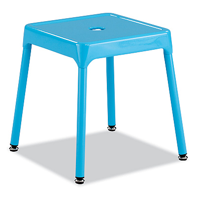 Safco Steel Guest Stool, Backless, Supports Up to 275 lb, 15" to 15.5" Seat Height, Baby Blue Seat, Baby Blue Base (SAF6603BU)
