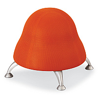 Safco Runtz Ball Chair, Backless, Supports Up to 250 lb, Orange Fabric Seat, Silver Base (SAF4755OR)